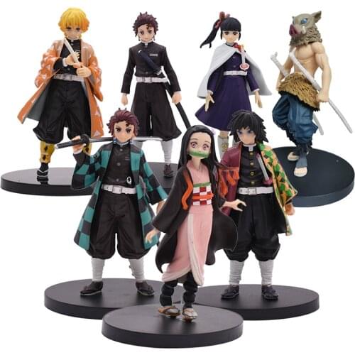16cm Kimetsu no Yaiba Figure Tanjirou Nezuko Inosuke figurine Anime Demon Slayer Action Figure Demon blade figures Model toys