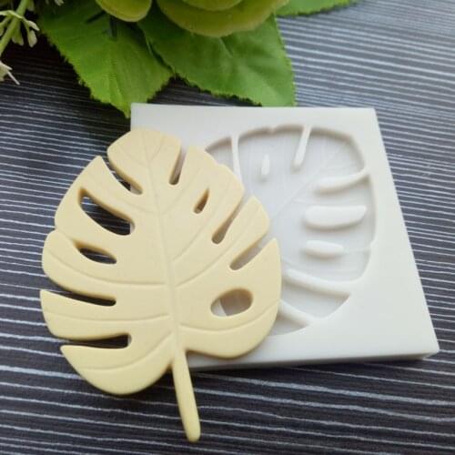 Chocolate cake mold Leaf shape silicone mold Double sugar cake baking tools Decorate a cake mold