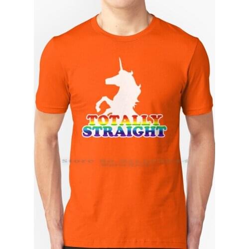 Totally Straight Unicorn T Shirt 100% Pure Cotton Totally Straight Unicorn Jackass Johnny Jack Ass Steve O Bad Grandpa Lgbtq