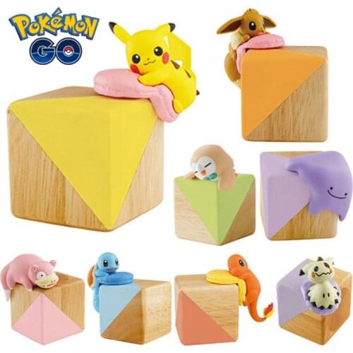 Pokemon Anime Toys Blind Box Corner Decoration Corner Protection Kawaii Figure Model Pikachu Eevee Charmander 8 Style Gifts