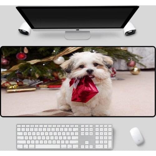 XGZ Exquisite puppy mouse pad as a multi-size desk pad home computer durable non-slip keyboard pad