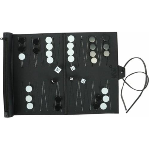 Leather Chessboard PU Chess Board Portable Checker Board High Quality Backgammon High-end Board Chess Game