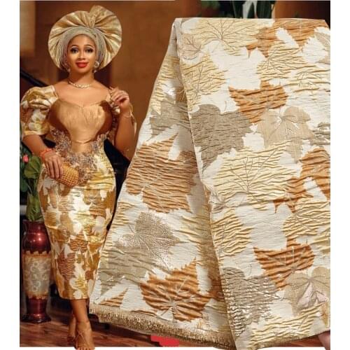 SJD LACE 2020 Latest French Brocade Lace Fabric High Quality African Lace Fabric Embroidery Jacquard Tissue For Wedding SewA2100