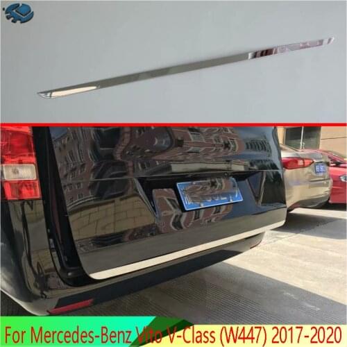 For Mercedes-Benz Vito (W447) V-Class 2017-2020 Stainless Steel Tail Gate Door Cover Trim Rear Trunk Molding Bezel Styling