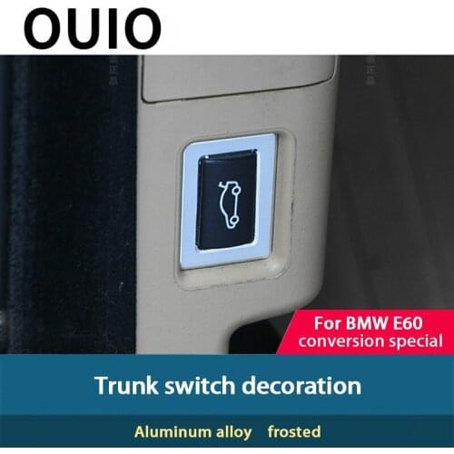 Interior Stickers For BMW 5 Series GT 7series BMW E60 F10 F07 F01 F02 Car Trunk Switch Decorative Trim Frame Covers Accessories