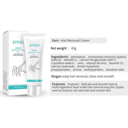 40g Natural Hair Removal Depilatory Cream Effective Arm Armpit Unisex for Men