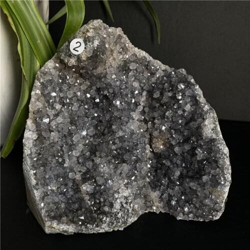 Top Natural Grey CathedralQuartz Crystal Cluster Specimen From Brazil