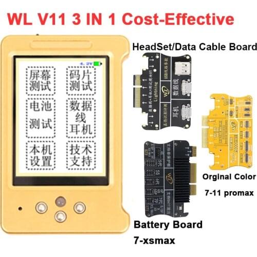 WL V11 LCD Screen Original Color Programmer for Phone 11 XR XSMAX XS 8P 8 7P Earphone/Touch/Battery Repair Good as Qianli iCopy