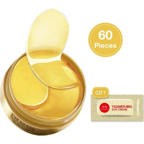 60pcs Hyaluronic Acid Repair Eye Patches Remove Dark Circles Moisturizing Eye Mask Crystal Collagen Gel Mask Eye Skin Care