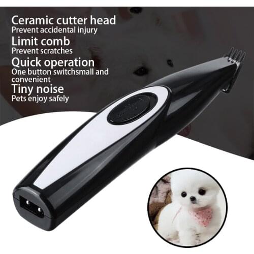 Rechargeable Cat Dog Foot Hair Trimmer USB Pet Grooming Tool Mini Electric Hair Clipper Shaving Trimming Machine Built-in batt
