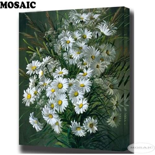 3d Full Square Diamond Embroidery Little Daisy,5D DIY Diamond Painting Cross Stitch,Mosaic Pattern,New year Gifts