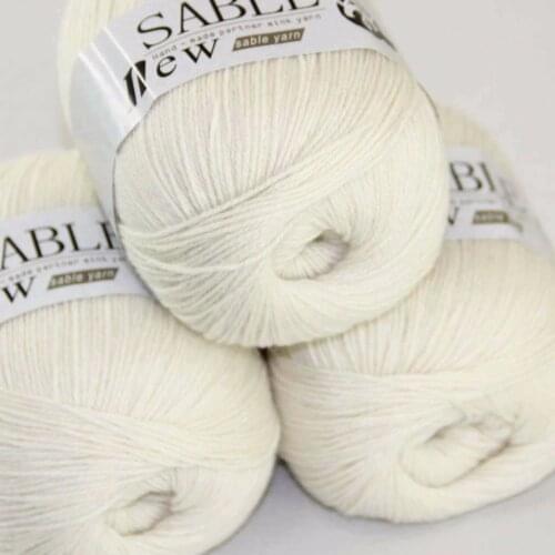 Sale Super Soft Pure Sable Cashmere Wrap Shawls Hand Knitting Wool Crochet 3X50gr 243-yarn C1
