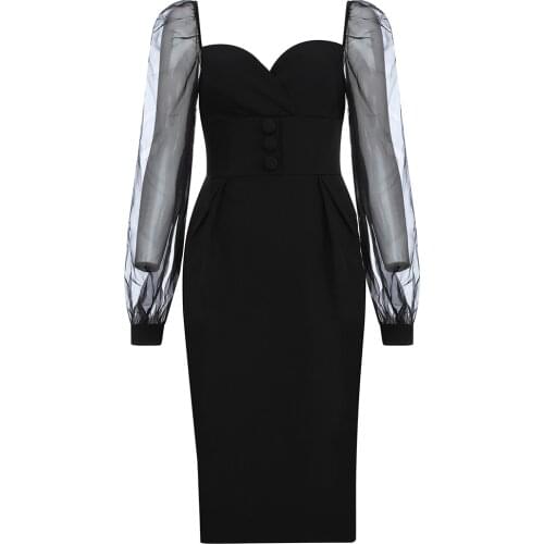 Sexy Women Dress Mesh New New Arrival Black Party Dress Bodycon Summer Elegant Ladies Clothes