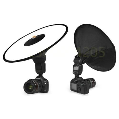 45cm Collapsible Beauty Dish Flash Diffuser for Speedlite Studio Portrait Catchlights Lightweight Photographic Equipments