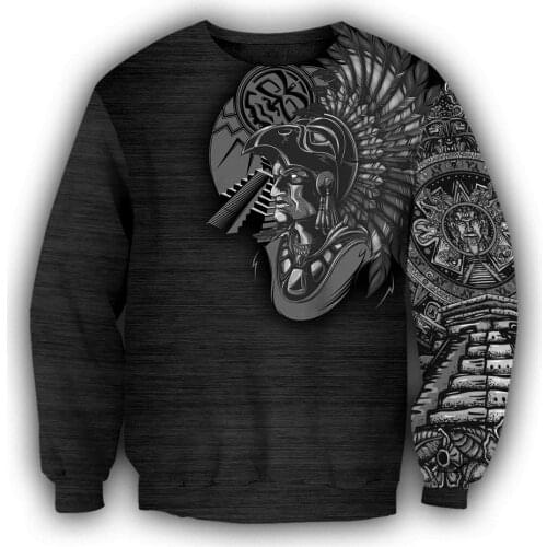 CLOOCL Aztec Print Sweatshirts 3D All Over Aztec Warrior Mexican Men Streetwear Women Pullovers Tops Harajuku Clothing