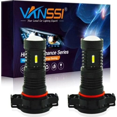 VANSSI 2Pcs 5202 5201 H16EU Car LED Fog Light Bulbs 2800lm Super Bright PS19W Auto LED Fog Lamp Bulbs DRL for Cars 6000K White
