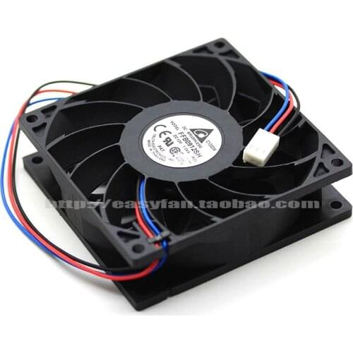 Detla Electronics FFB0912SH R00 DC 12V 1.04A 92x92x25mm Server Cooling Fan