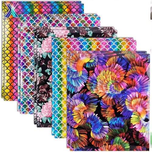 XFX HTV cricut 10pcs 12"x10" Flower Mermaid Heat Transfer Vinyl Iron-on Craft Fabric Material Iron on for DIY Clothing T-Shirts