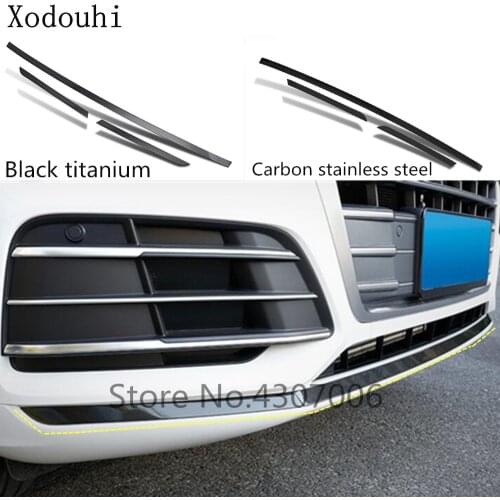 Car Cover Protection Bumper Engine Trim Front Bottom Grid Grill Grille Hoods Edge For VW Audi Q5 L Q5L 2018 2019 2020