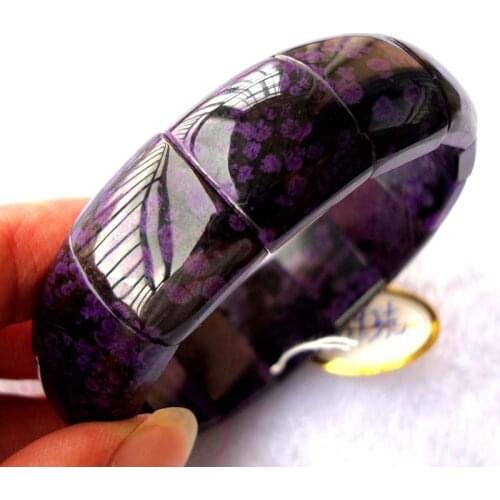Free Shipping Natural Sugilite Arc-Shape 15*19mm~17*19mm Beads Bracelet Women Jewelry Accessories Weddings Parties Birthday Gift