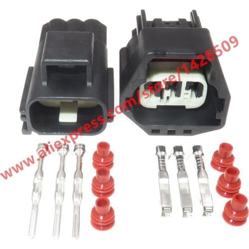 20 Sets 3 Pin Automotive Electrical Waterproof Wire Harness Sensor Plug Female Male Cable Connector 7282-5541-30