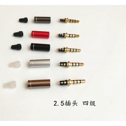 2.5MM 4 pole earphone plug balance plug mini plug(need use glue to fix)