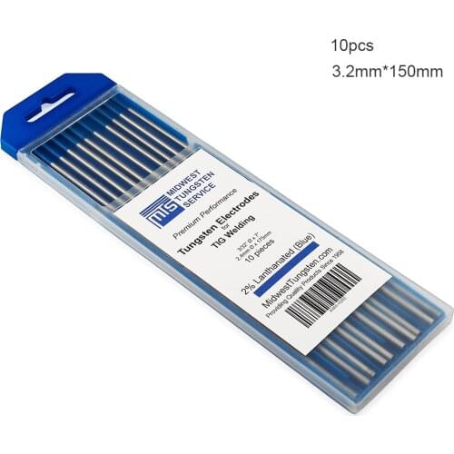 10pcs Welding Lanthanide WL20 TIG Tungsten Electrode 1.0 1.6 2.0 2.4 3.0 4.0 Blue Metalworking Welding Accessories Tool Parts