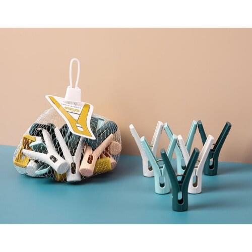 20/10Pcs Household Clip Clothes Underwear Socks Clip Hanger Windproof Fixed Clothespin Multifunctional Plastic Drying Clip