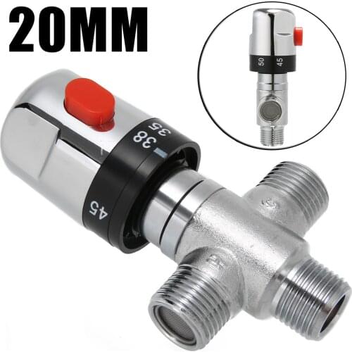 22mm Hot/Cold Bathroom Thermostatic Mixing Valve Adjuestable Shower Water Temperature Control Mixer Water Heater Shower Faucets
