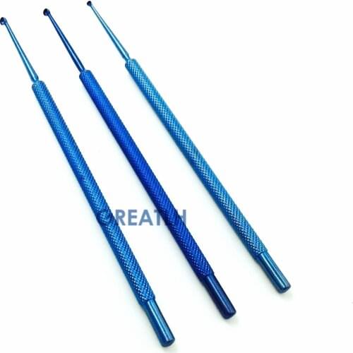 3PCS Titanium Chalazion Curettes Micro Ophthalmic Eye Instrument