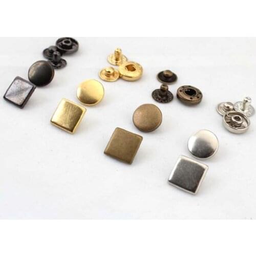 4 colors Round /Square copper snap button diameter 12MM down jacket Patchwork DIY bag accessories 40 set/lot