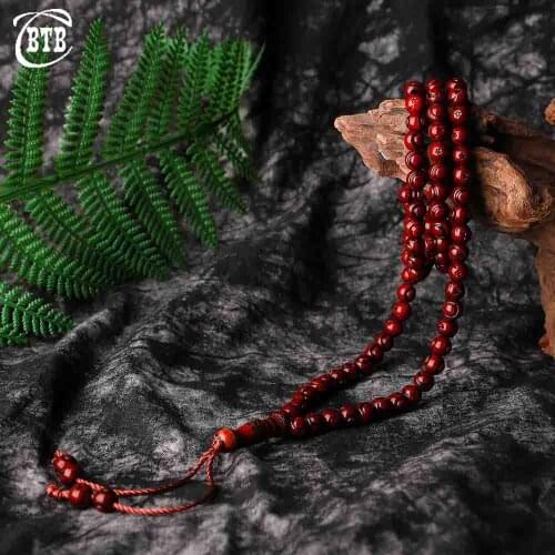 8mm Star Moon Pattern Islam Muslim Rosary Beads 99 Allah Prayer Beads Natural Charm Middle East Bracelets Jewelry