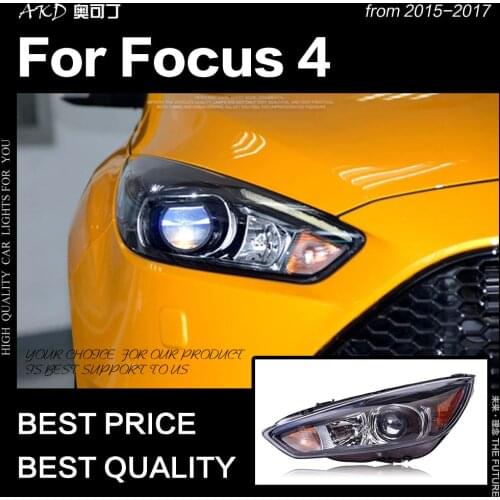 AKD Car Styling for Ford Focus Headlight 2015-2017 Focus ST Sytle Headlights D2H Hid Option Angel Eye Bi Xenon Beam Accessories