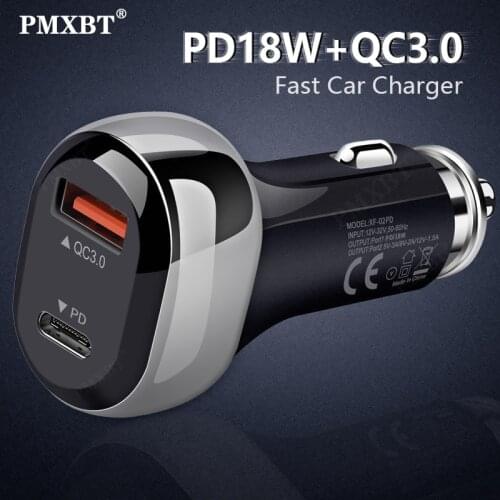 36W PD QC Quick Car Charger QC3.0 Type C Mobile Phone Fast Charging Adapter For iPhone 12 11 Pro Max Huawei Xiaomi Samsung S20