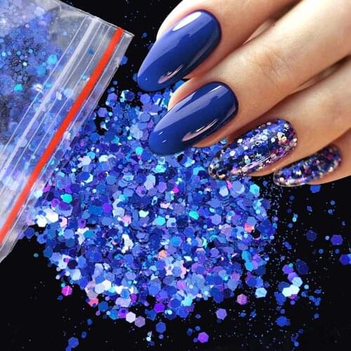 10g/50g Sparkly Nail Glitter Powder Mixed Butterfly Heart Star Flower Musical Note Nail Sequins For Nail Art Manicure Decoration