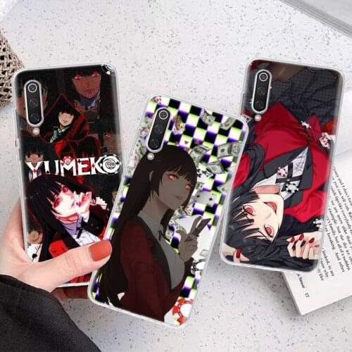 Jabami Yumeko Kakegurui Anime Silicon Phone Case For Xiaomi Note 10 Mi 11 9 8 CC9 10T 9T 5X 6X A3 A2 A1 Lite Pro Poco F1 X3 Cove