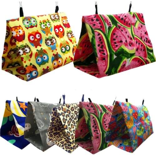 Colorful Parrot Cage Mini Pet Cage Bird Toys Winter Warm Bird Swing Bed House Cotton Household Ferret Hammock Hanging Nest