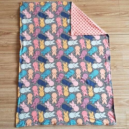 Baby blankets popular cartoon printed high quality cotton blanket 29x32 inch toddlers baby girls boys blanket boutique wholesale