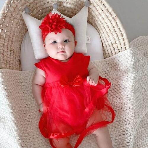 Baby Girls Wedding Dress 6-24 Months Newborn Lace Princess Dress Birthday Party New Year Bodysuit Dresses For Toddler Clothes