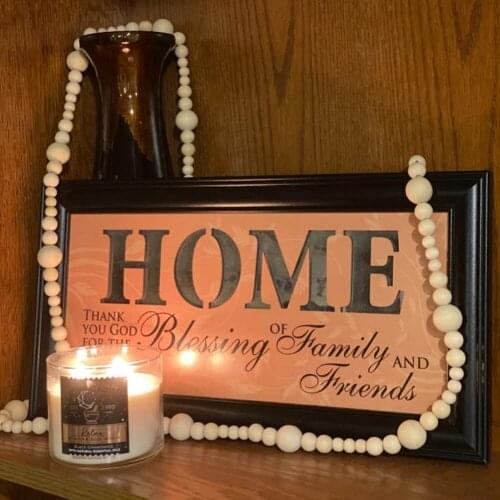 DIY Wood Bead Boho Gift Decor Package Table Wall Hanging Garlands Tassels Farmhouse Beads Rustic Country Style Decoration