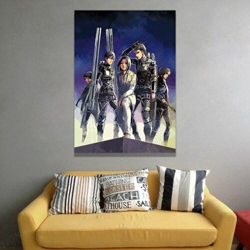 Eren Mikasa Armin Attack on Titan Canvas Manga Home Decor Painting Wall Art Decoration Prints Dorm Living Room Bedroom Poster