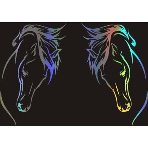 Personality Funny Car Sticker Animal Horse Head Motorcycles 3D Decoration Waterproof Decal Automobile Styling,10cm*17cm