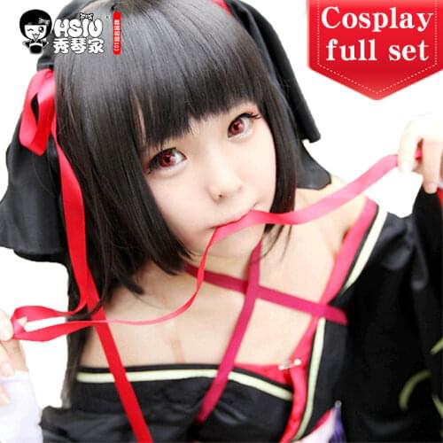 HSIU Yaya Cosplay kimono,Unbreakable Machine-Doll COS costume(Gloves, socks and hair accessories And a wig)Halloween costume
