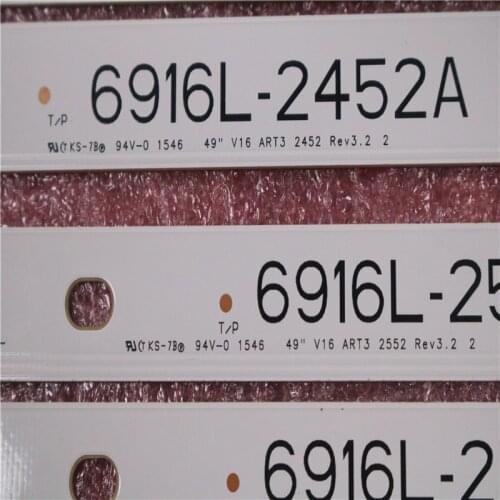New Kit 4pcs LED backlight bar for 49inch TV LG 49UH6500 6916L-2452A 6916L-2453A 6916L-2551A 6916L-2552A