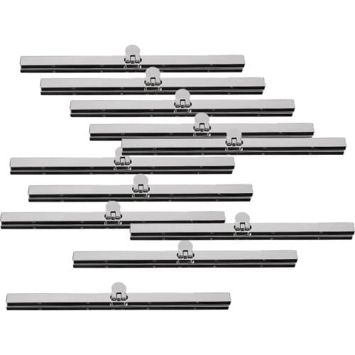 Set of 11pcs Alloy Silver Clutch Frames 19 cm Bag Handle Clasp Fastening Wallet Accessories