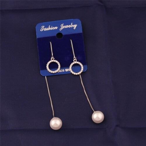 Fashion In 2018 Women Earrings Round Shape And Beautiful Beads Special High Grade Design Copper Dropshipping