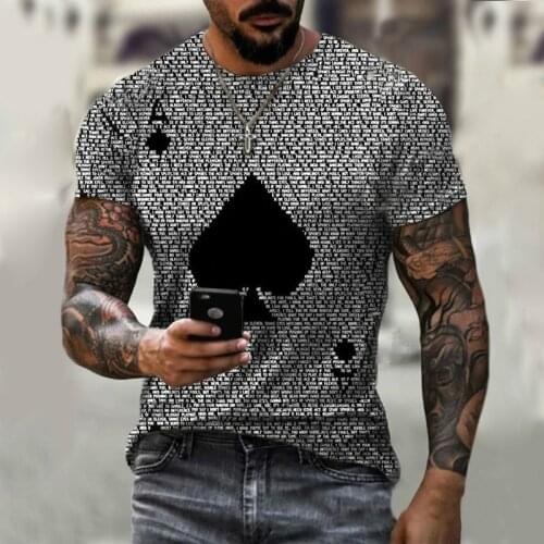 Mens short-sleeved T-shirt casual color 3D printing T-shirt round neck XXS-6XL polyester thin plain weave 2021