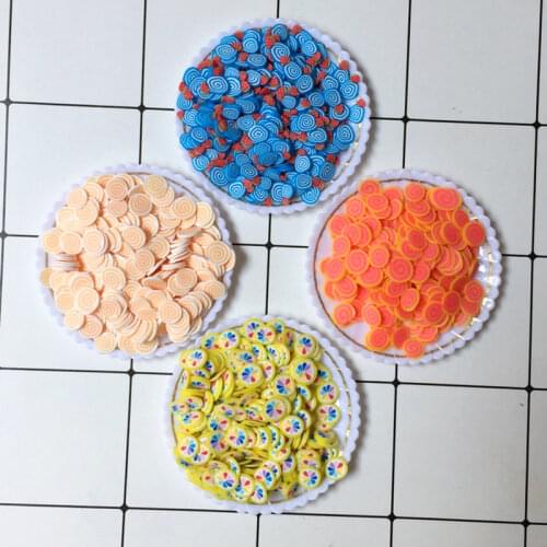 100g Soft Polymer Clay Fruit Slice Sprinkles for Slime Fake Cake Candy Food Particles Decoration Crafts DIY Nail Arts 5mm