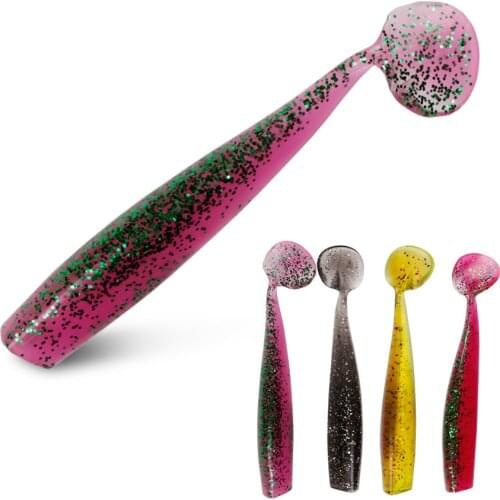 4pcs/lot soft Fishing Lure Artificia Silicone Bait 110mm/g T-tail Wobblers Swimbait Long shot lures Shad Bass Pike Carp Bait