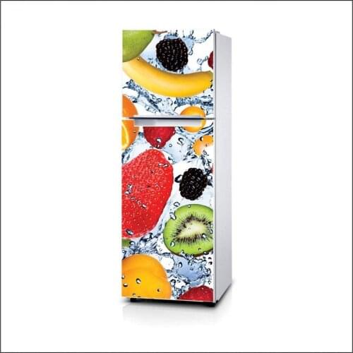 Fridge Sticker Delicious Fruit Refrigerator Dishwasher Door Wrap Kitchen Wallpaper Accessories Modern 3d Wall Stickers
